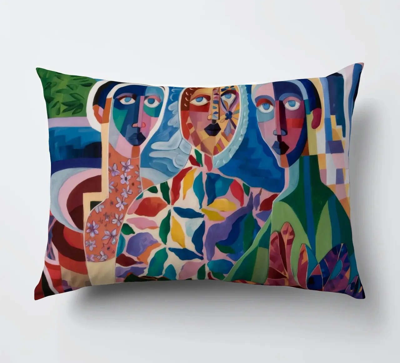 Rencontre d'un trio vibrant coussin de Lunar Templar