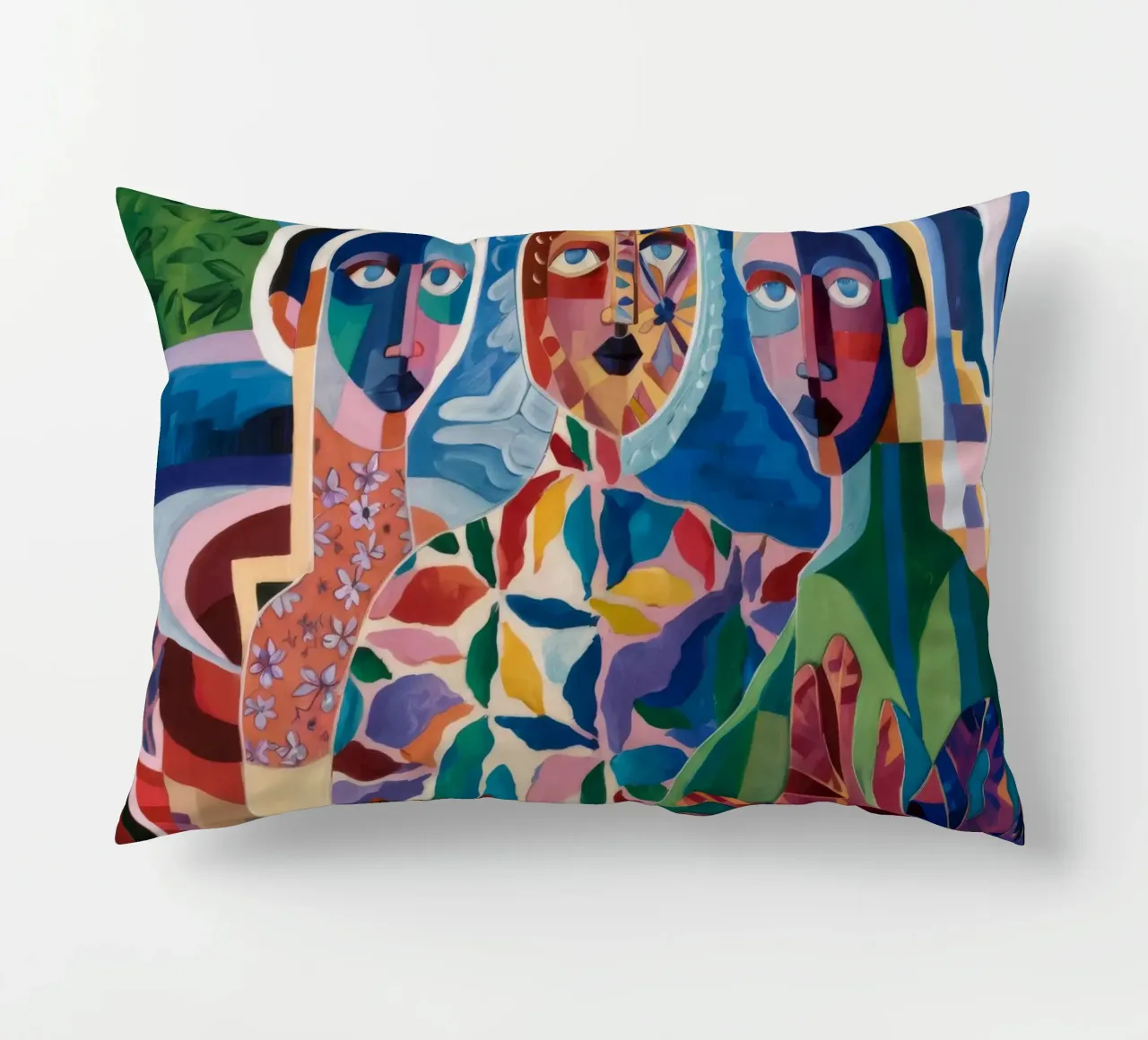 Rencontre d'un trio vibrant coussin de Lunar Templar