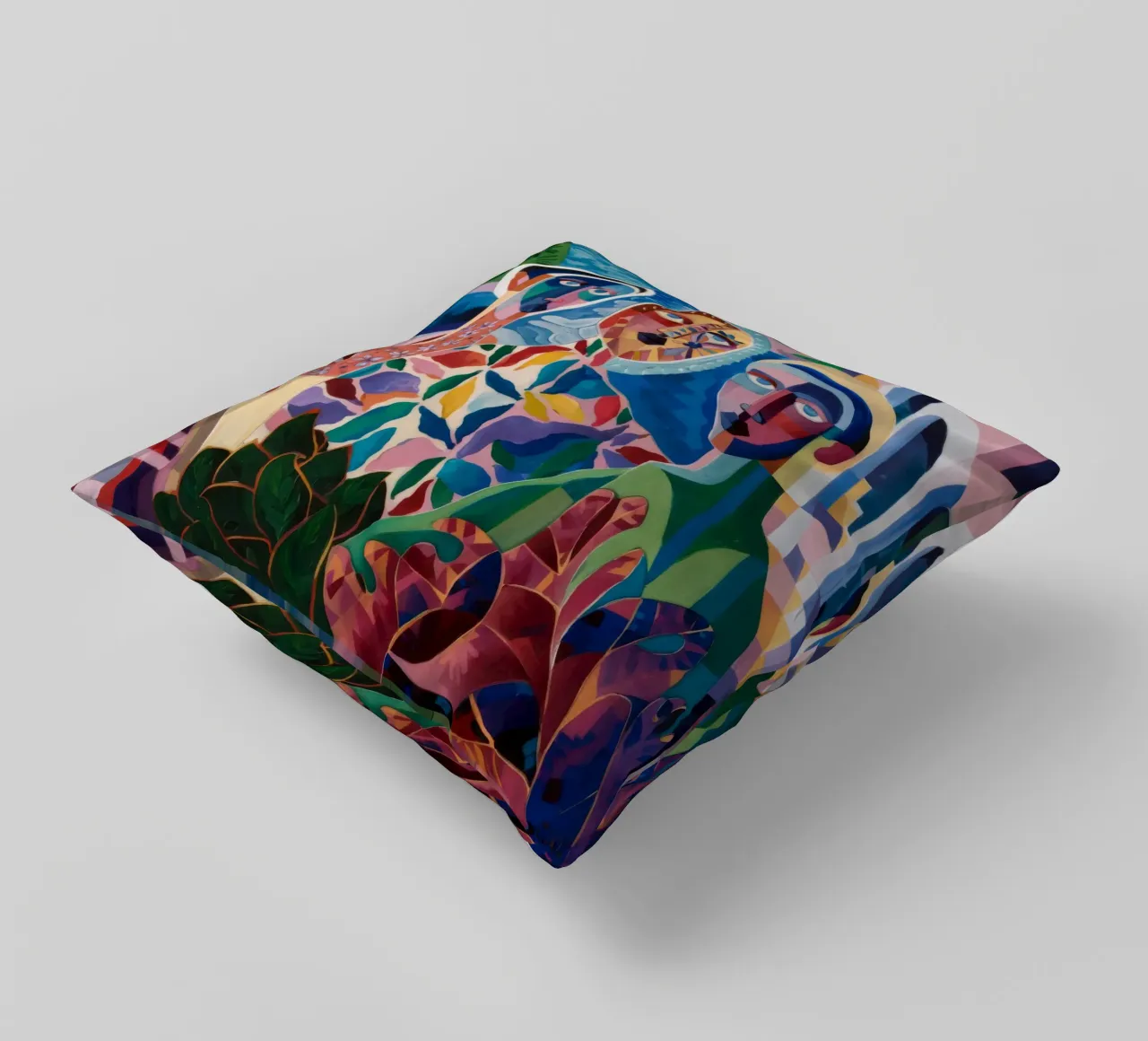 Rencontre d'un trio vibrant coussin de Lunar Templar