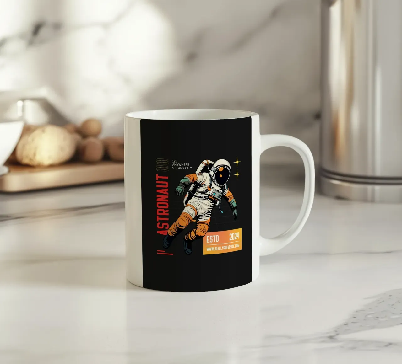 Astronauta tazza in ceramica da Agnazarshop