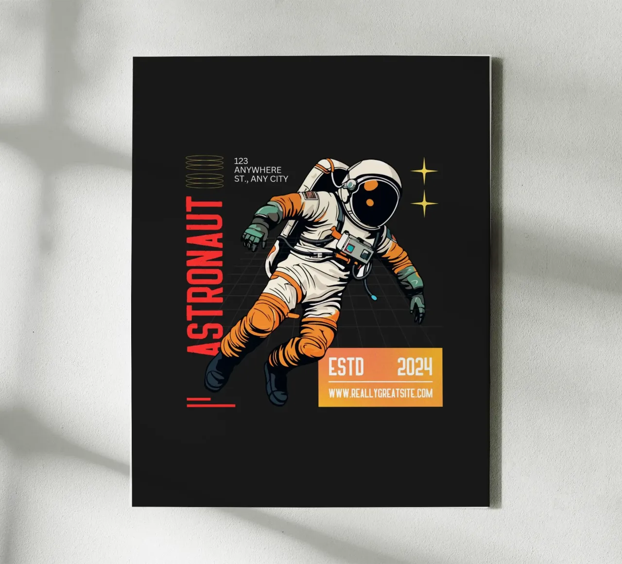 Astronauta tela con Cornice a cassetta da Agnazarshop