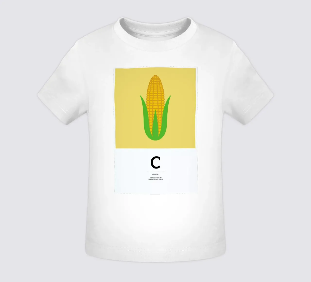 „The Food Alphabet“ - C like Corn maglietta neonato da BLAEK Design Studio