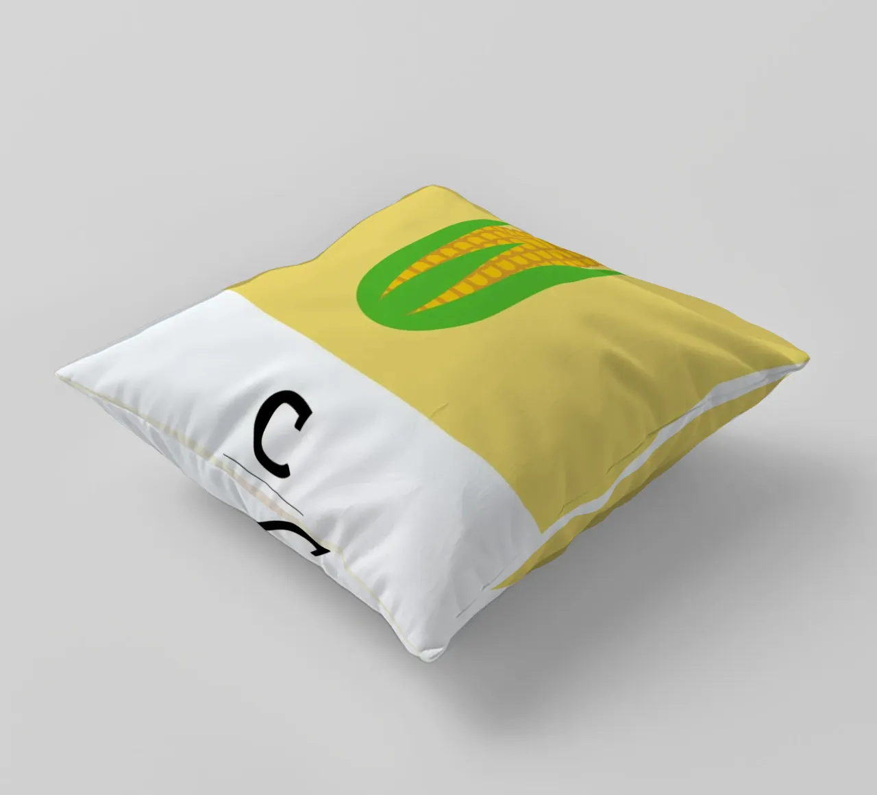 „The Food Alphabet“ - C like Corn cuscino da BLAEK Design Studio