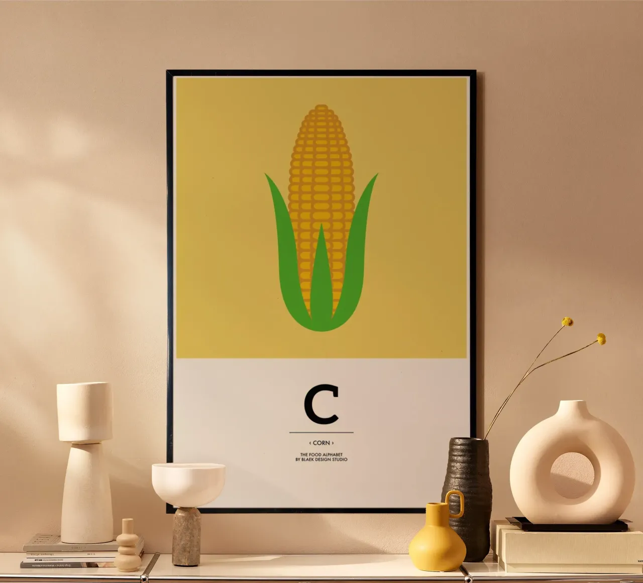„The Food Alphabet“ - C like Corn carta hahnemühle da BLAEK Design Studio