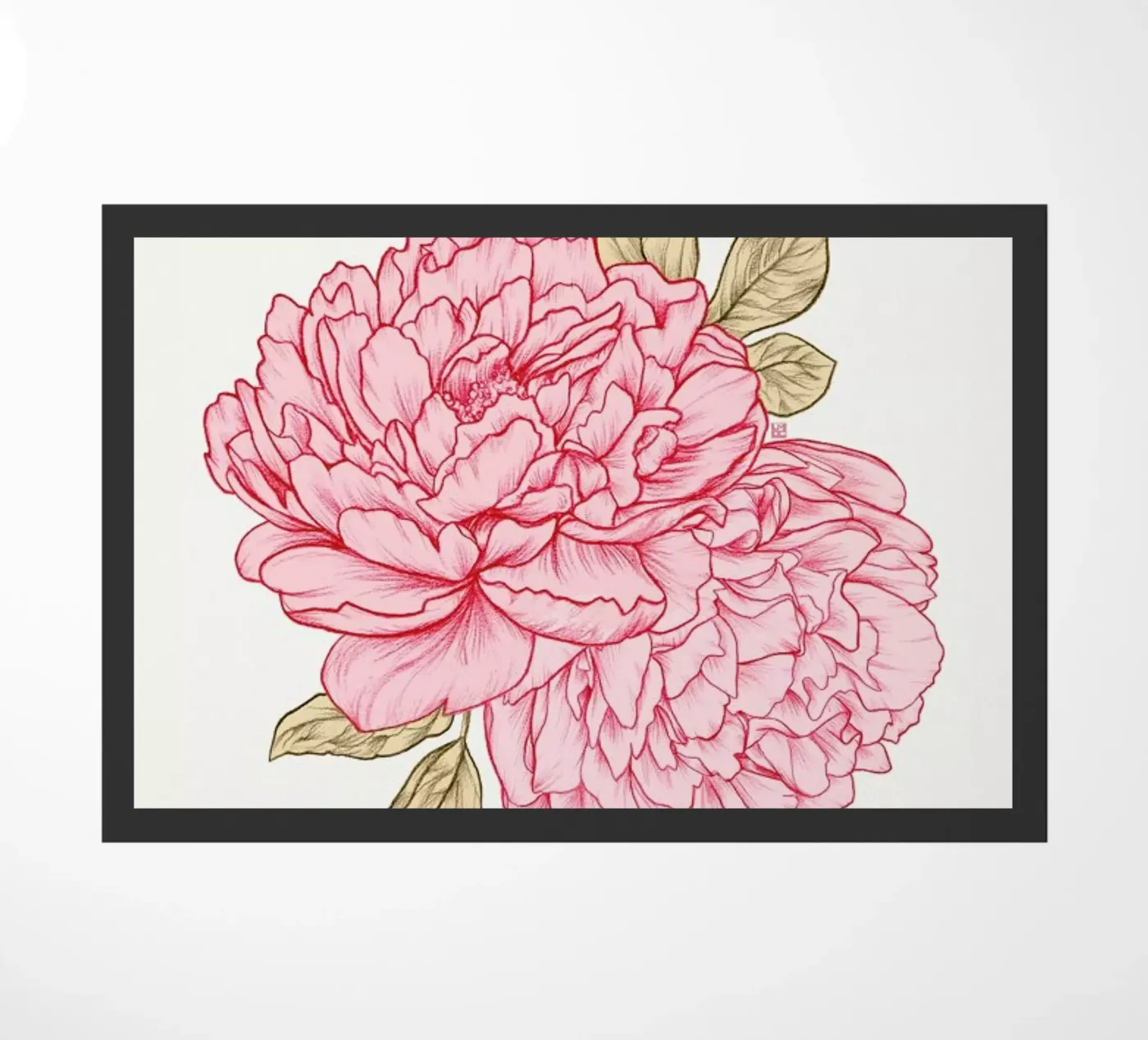 Peonies deurmat van Laura O'Connor