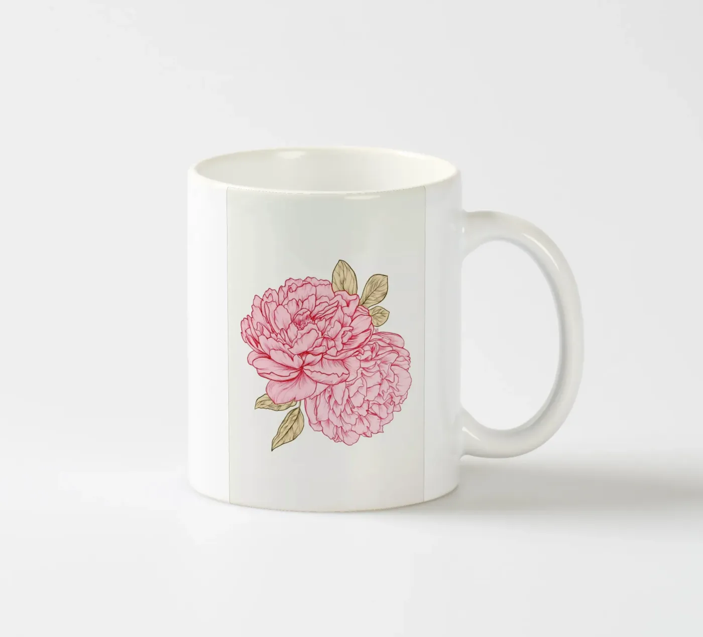 Peonies ceramic mug by Laura O'Connor