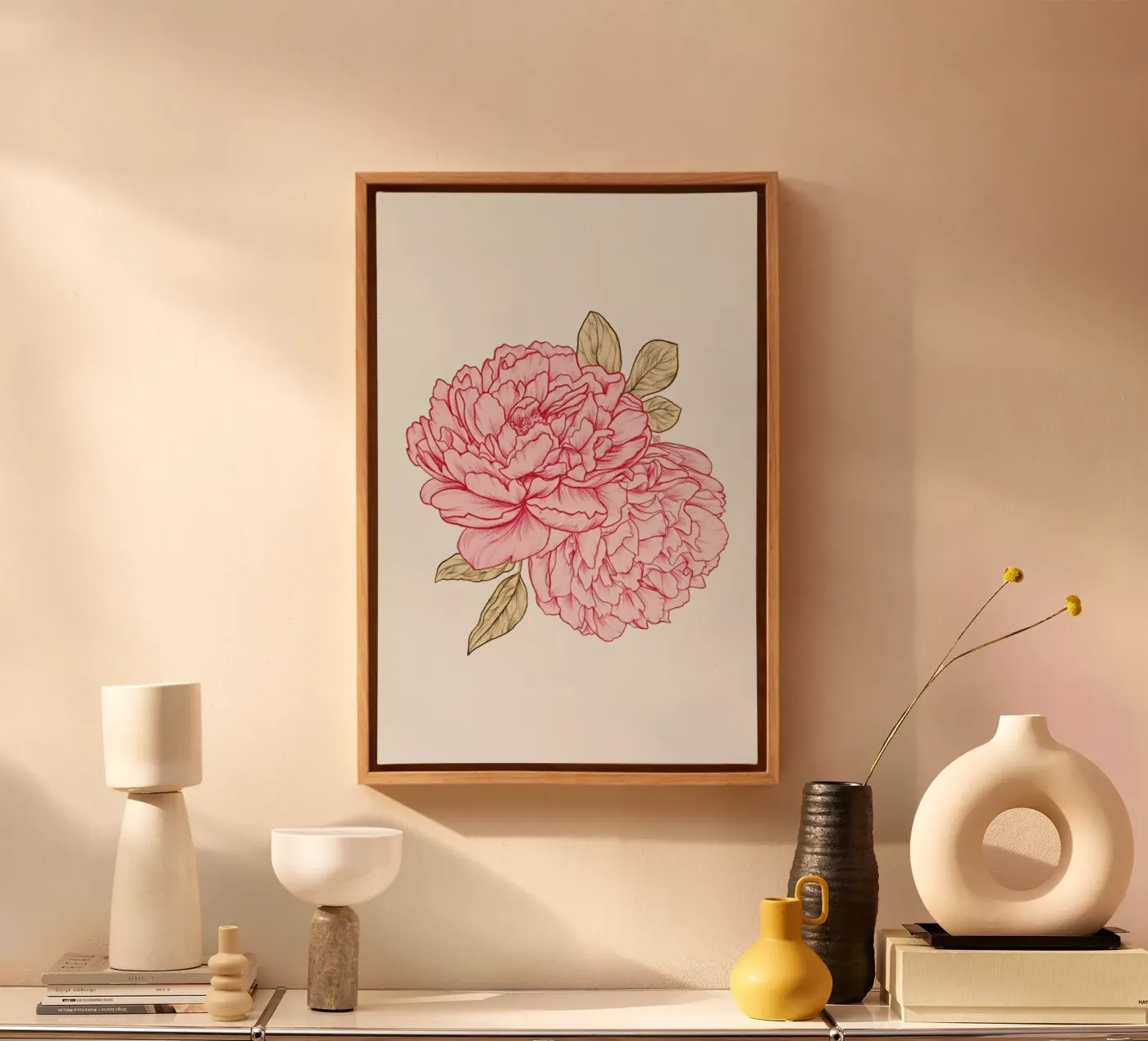 Peonies canvas by Laura O'Connor