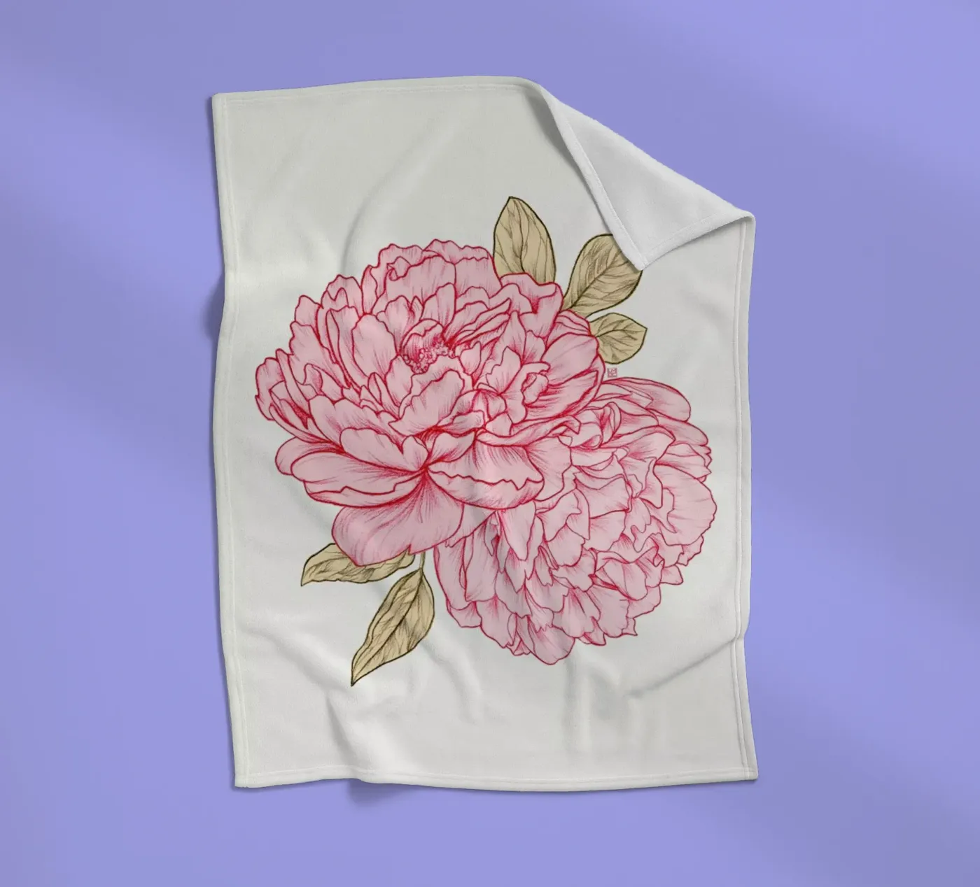 Peonies Fleecedecke von Laura O'Connor