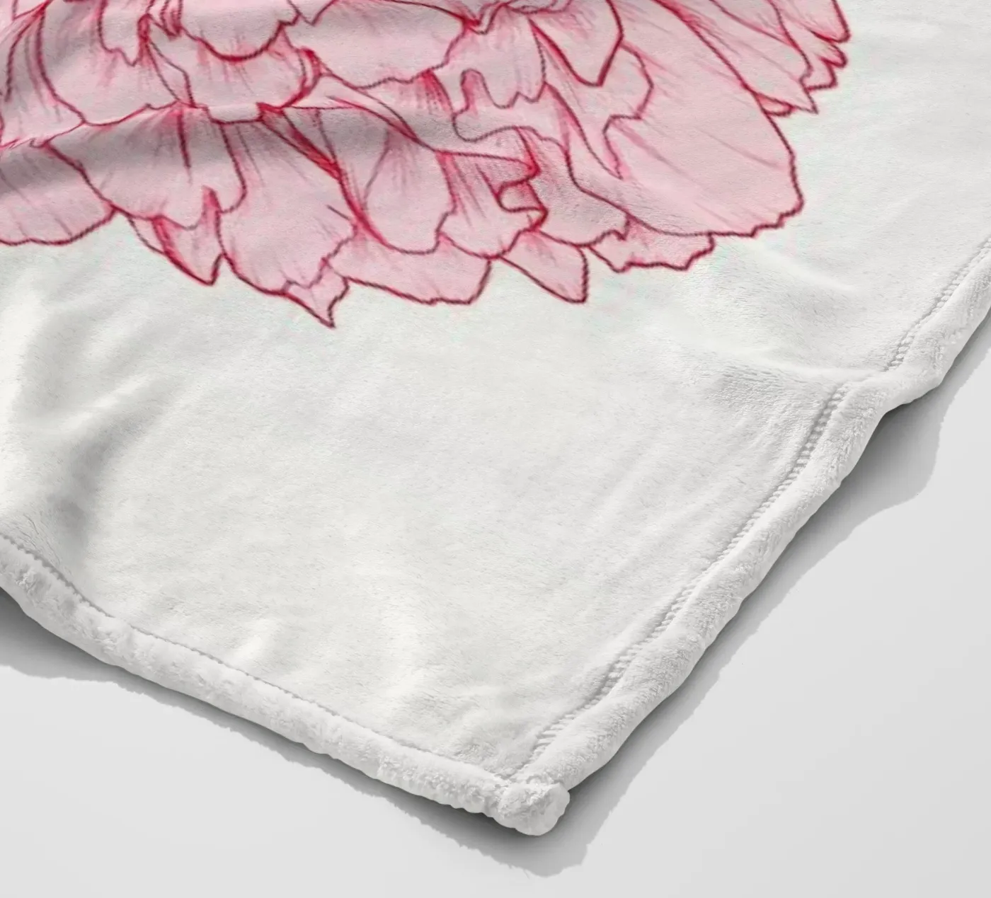 Peonies fleece blanket by Laura O'Connor