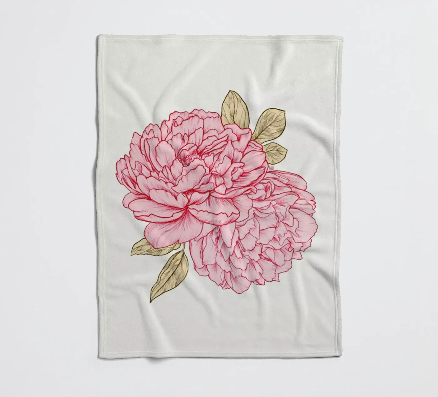 Peonies Fleecedecke von Laura O'Connor