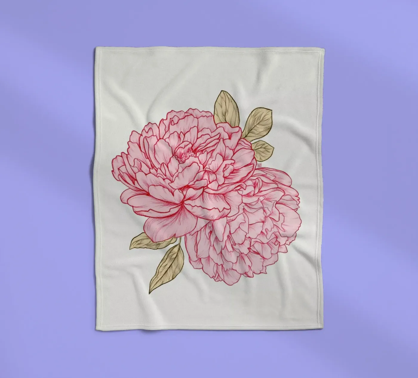 Peonies Fleecedecke von Laura O'Connor