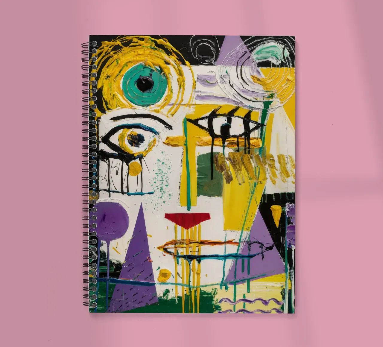 Cubist Face Expression spiral notebook by Lunar Templar
