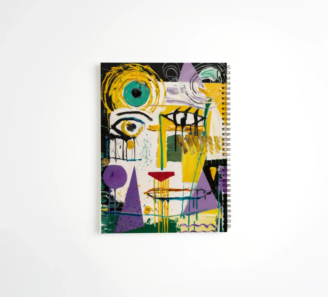 Cubist Face Expression spiral notebook by Lunar Templar