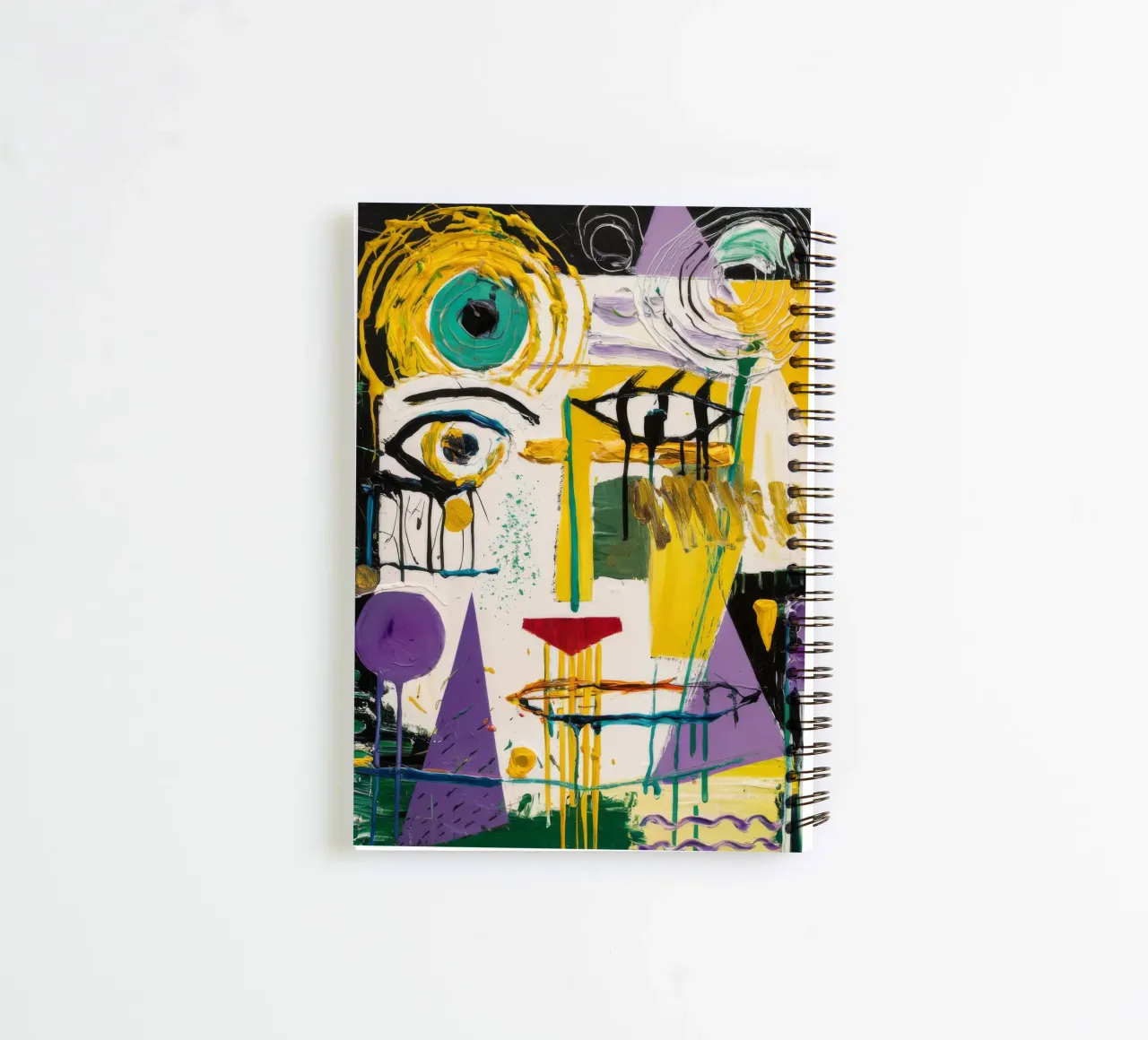 Cubist Face Expression spiral notebook by Lunar Templar