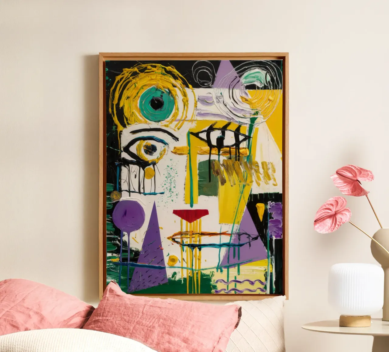 Cubist Face Expression canvas by Lunar Templar