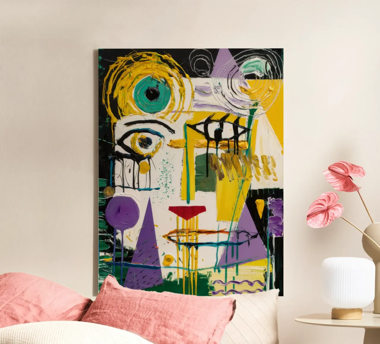 Cubist Face Expression canvas by Lunar Templar