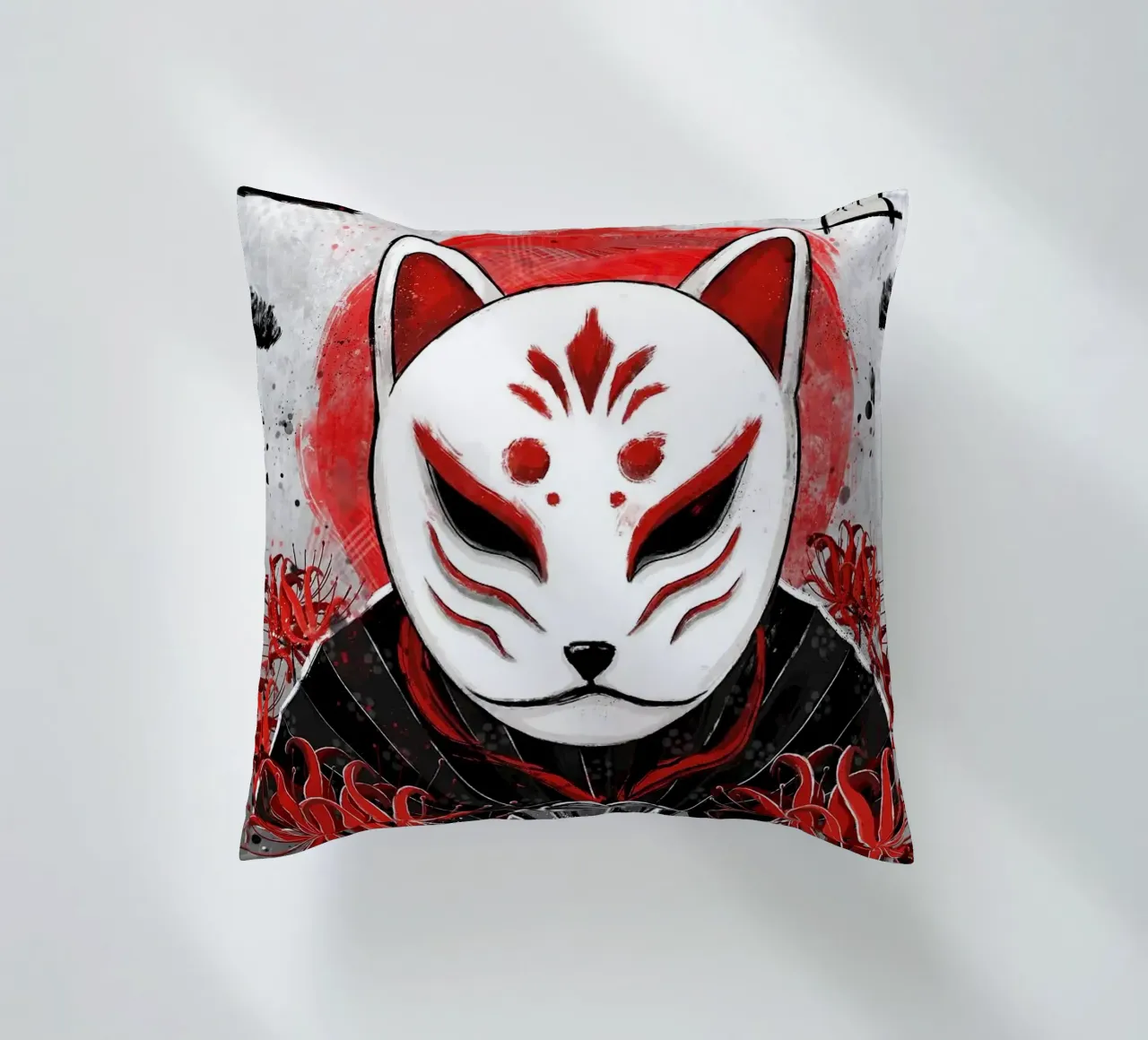maschera cuscino da Japanese Art