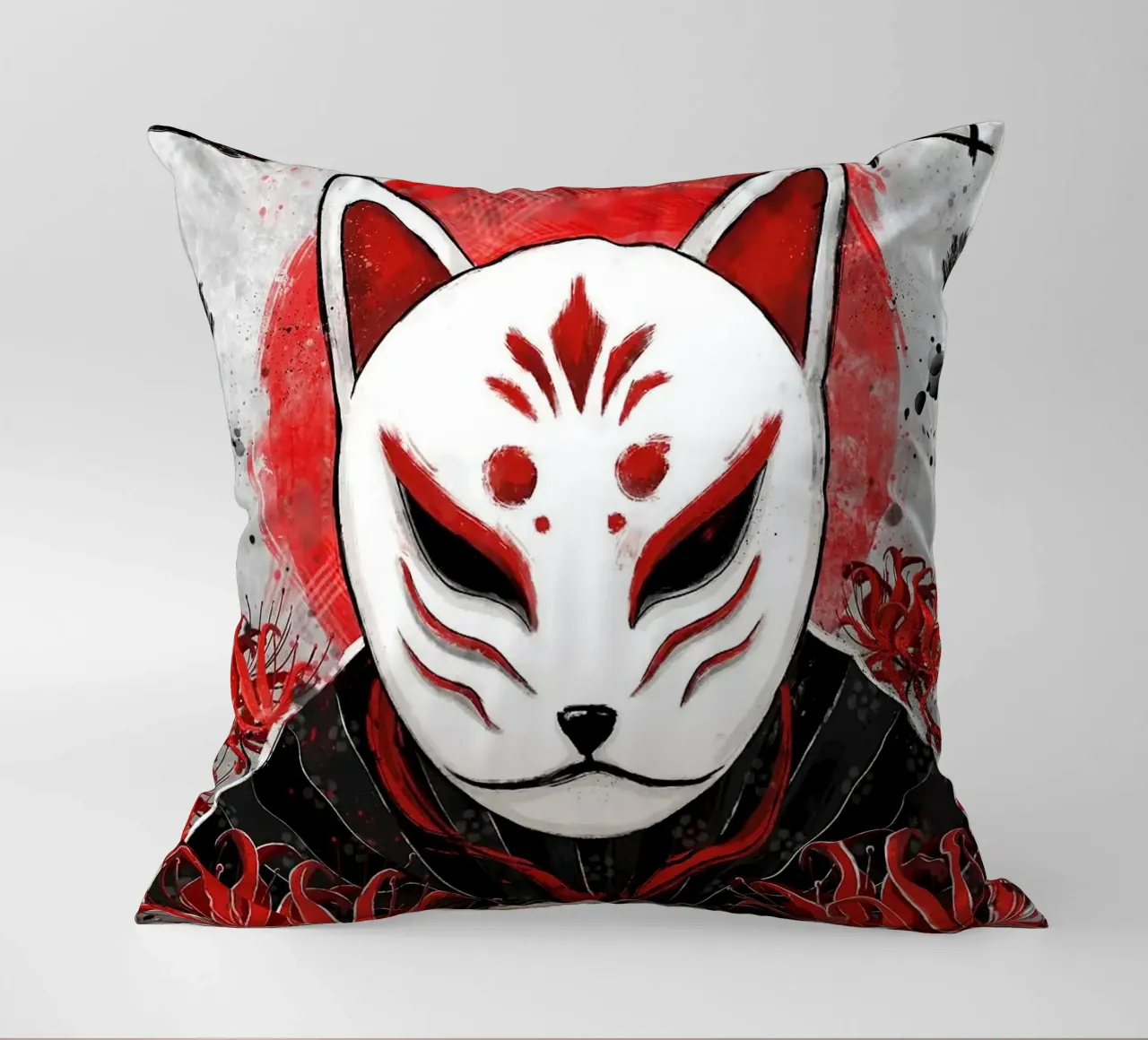 maschera cuscino da Japanese Art