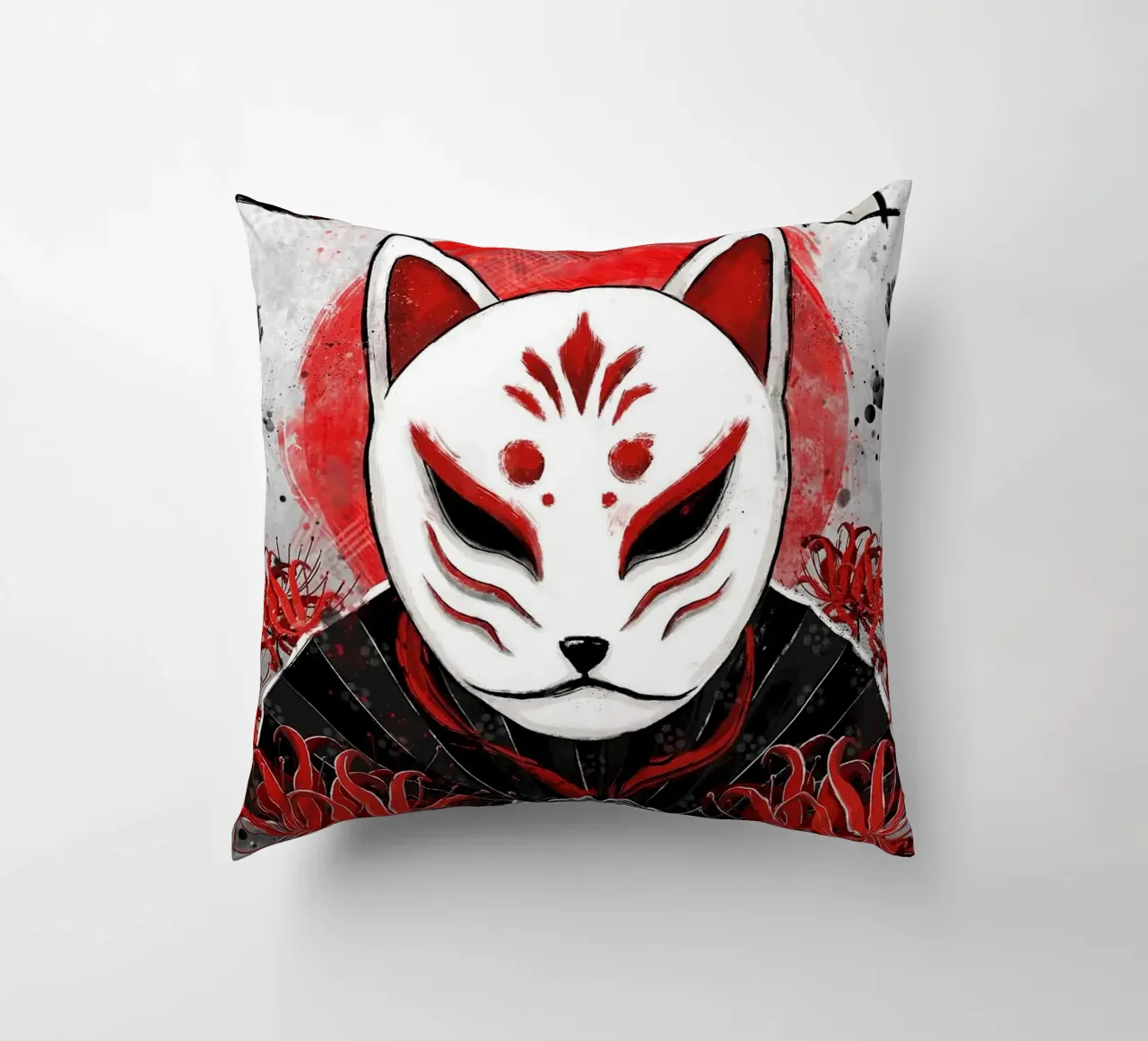 maschera cuscino da Japanese Art