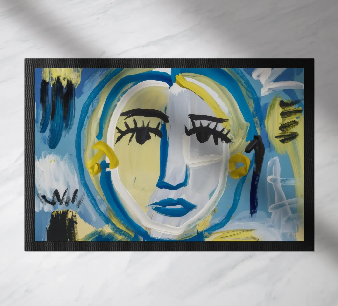 Energetic Abstract Motion doormat by Lunar Templar