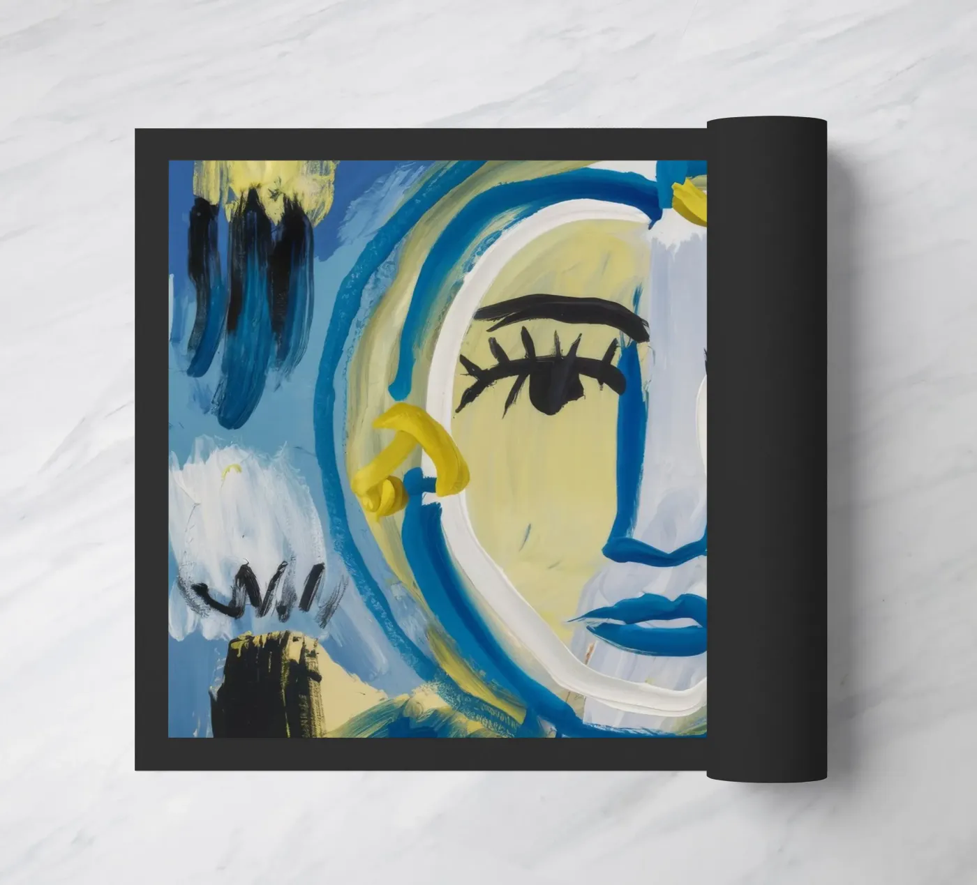 Energetic Abstract Motion doormat by Lunar Templar