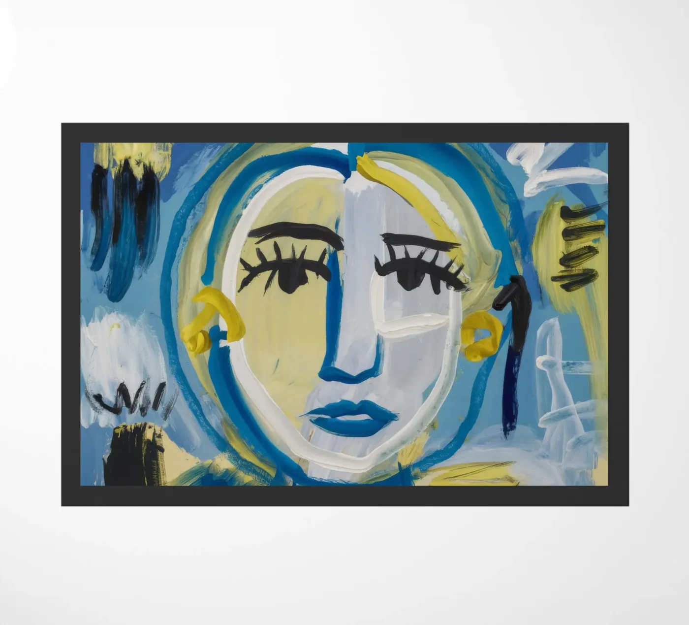Energetic Abstract Motion doormat by Lunar Templar