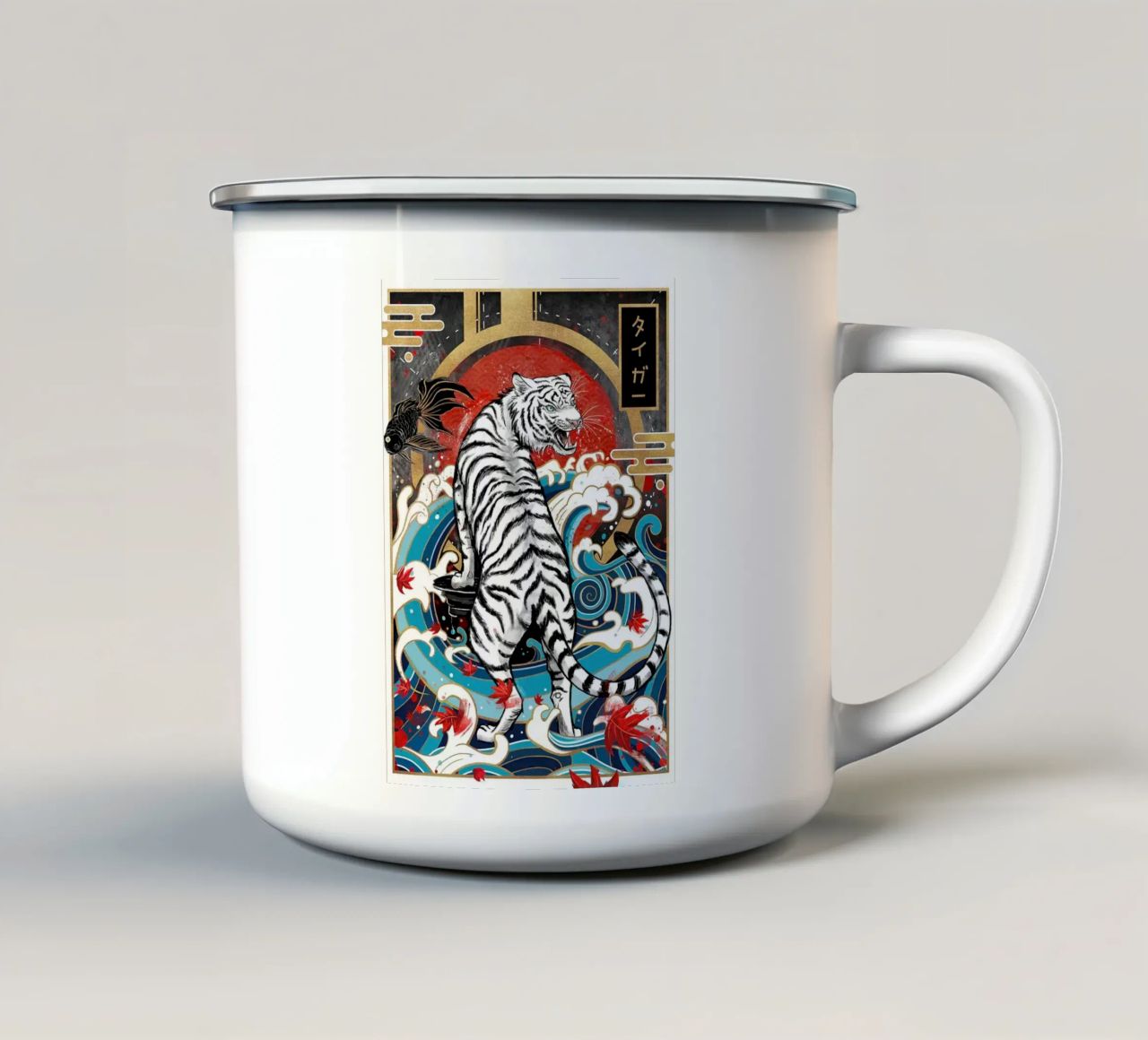 tigre tazza in smalto da Japanese Art