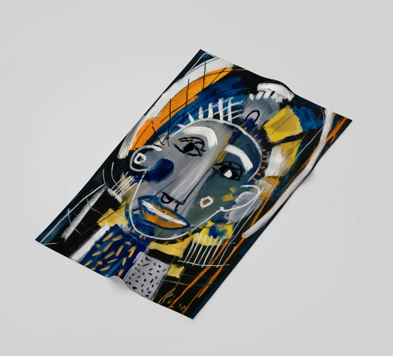 Dynamic Mask Fusion beach towel by Lunar Templar