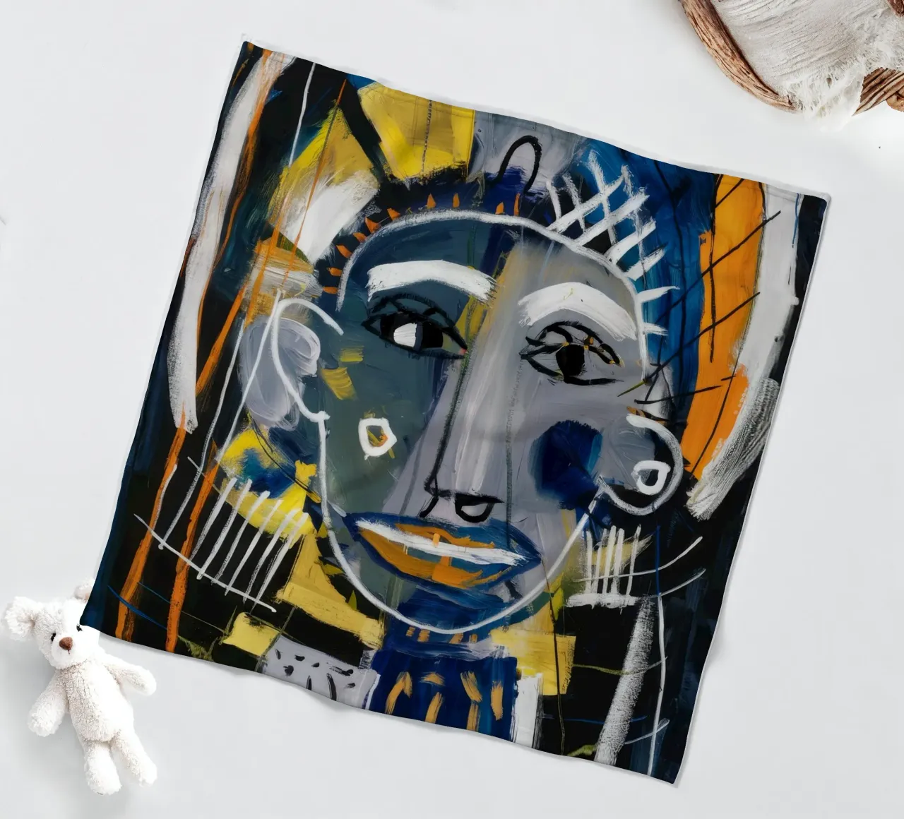 Dynamic Mask Fusion fleece blanket by Lunar Templar