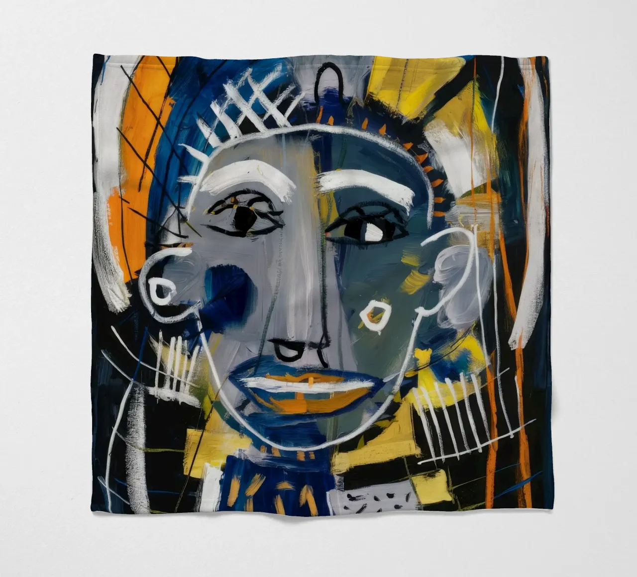 Dynamic Mask Fusion fleece blanket by Lunar Templar
