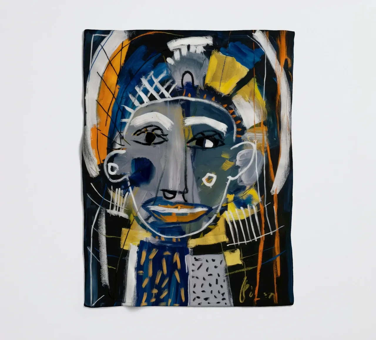 Dynamic Mask Fusion fleece blanket by Lunar Templar