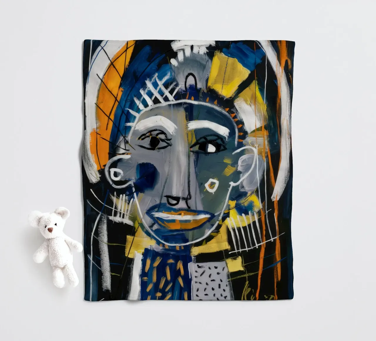 Dynamic Mask Fusion fleece blanket by Lunar Templar