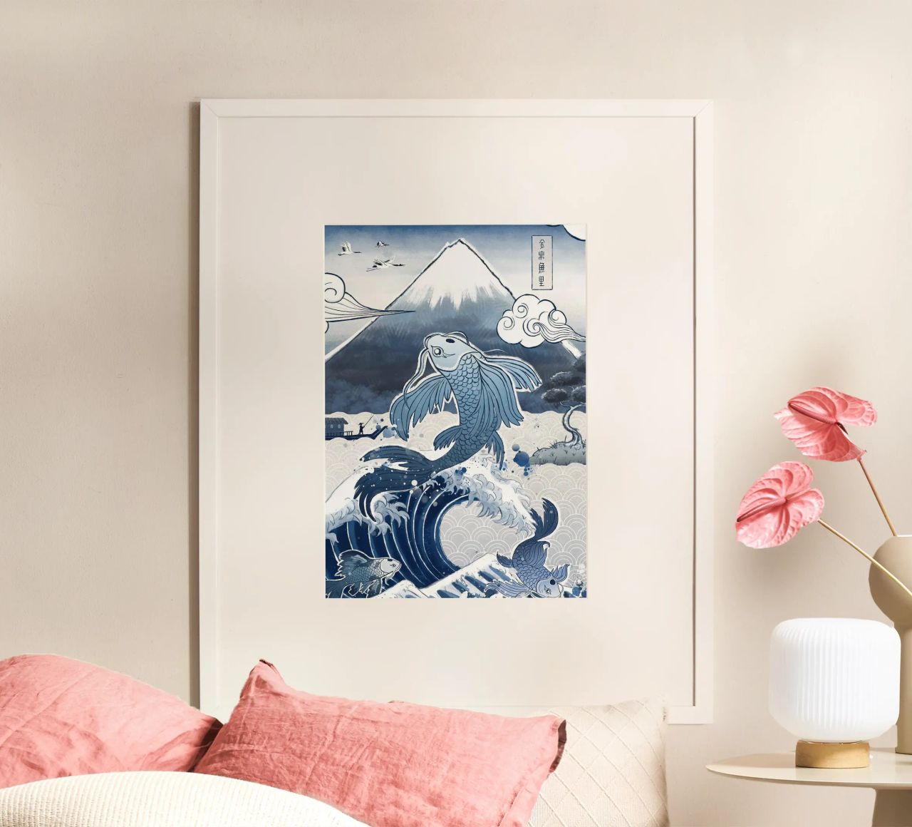 poisson koï poster de Japanese Art