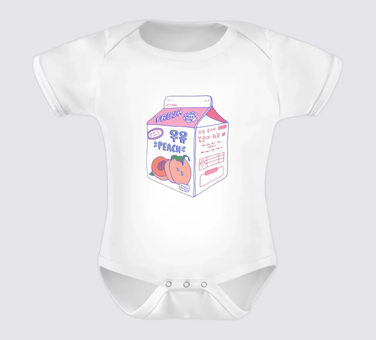 Peach Milk body neonato maniche corte da Laura O'Connor