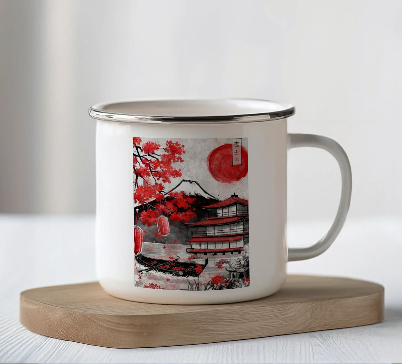 pagoda tazza in smalto da Japanese Art