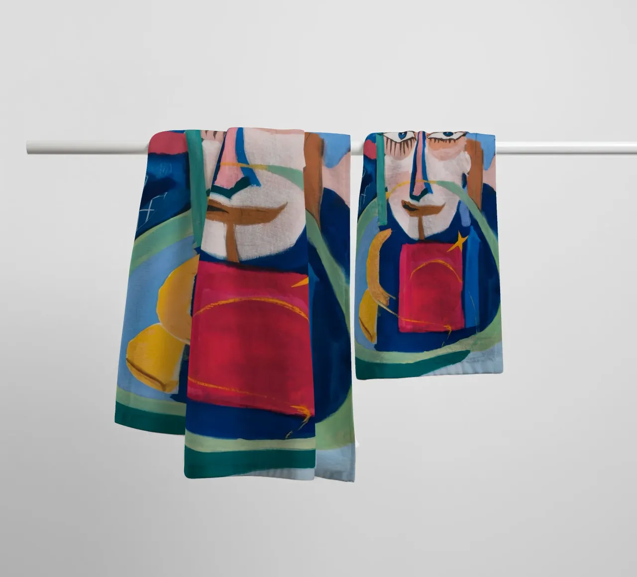 Mystieke abstracte symfonie badhanddoek van Lunar Templar