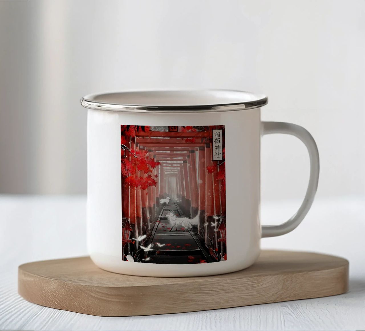 porte torii tazza in smalto da Japanese Art