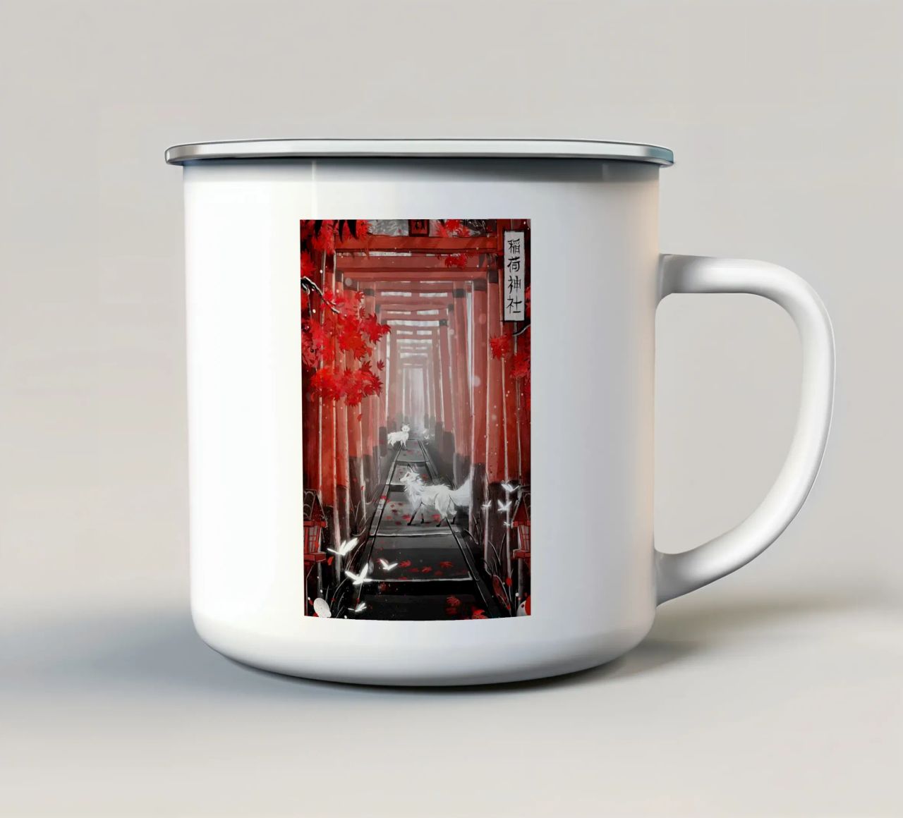 porte torii tazza in smalto da Japanese Art
