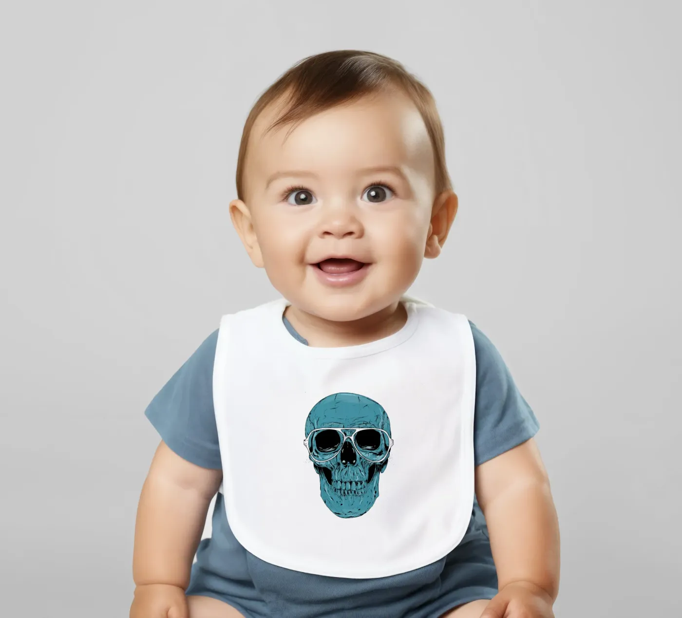 Blue skull bavaglino da Balazs Solti