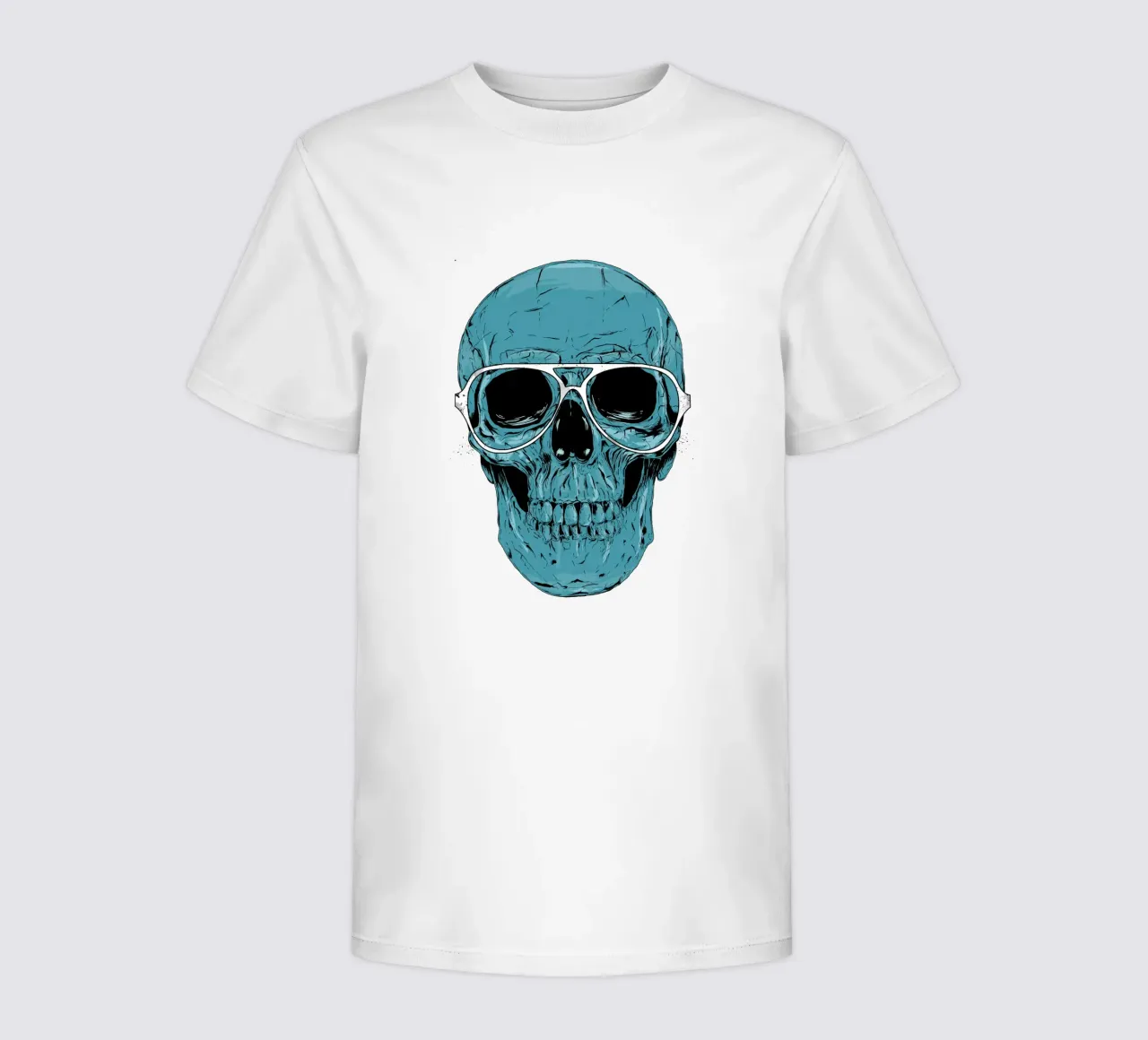 Blue skull t-shirt bambini da Balazs Solti