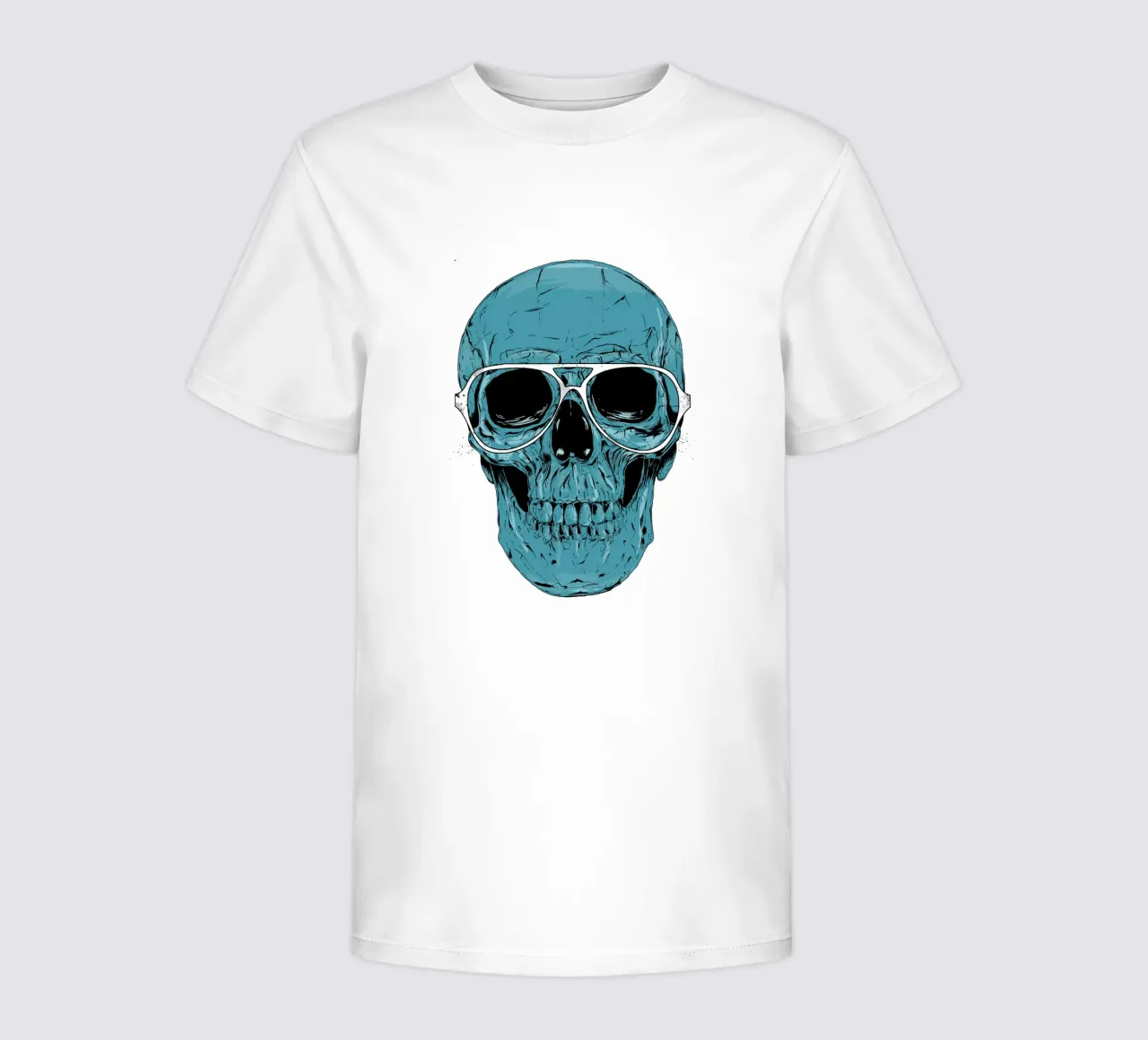 Blue skull t-shirt bambini da Balazs Solti