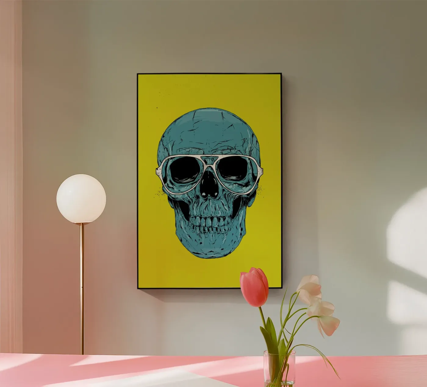 Blue skull Acryl-Glas von Balazs Solti