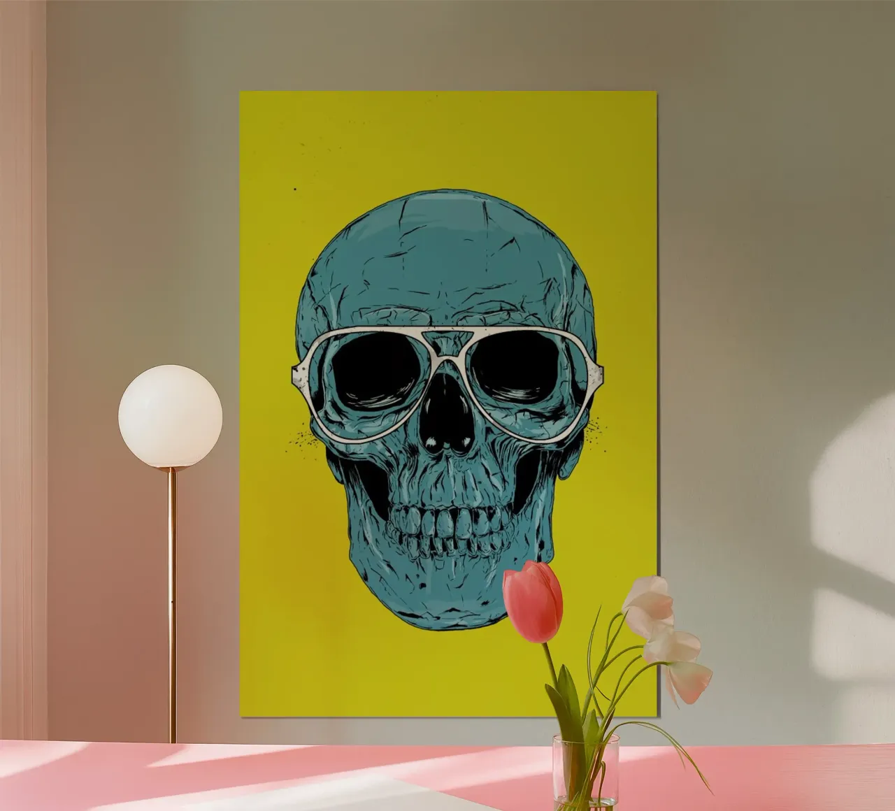 Blue skull poster da Balazs Solti