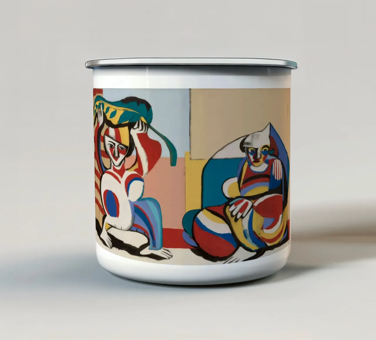 Conversazione tribale stravagante tazza in smalto da Crimson Whisper