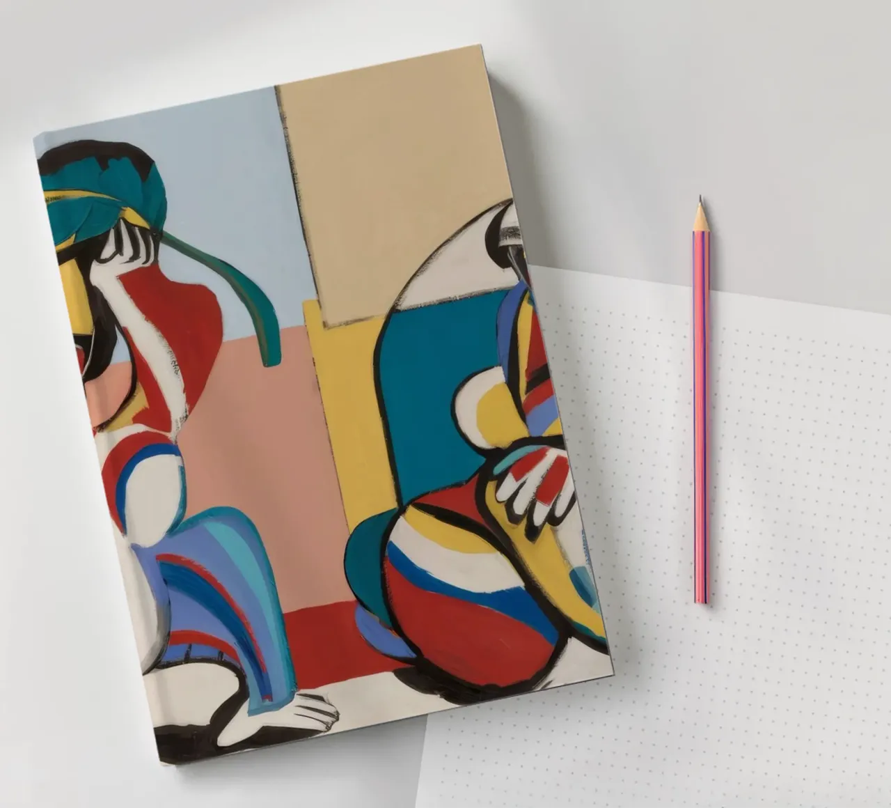 Whimsical Tribal Conversation notebook by Crimson Whisper