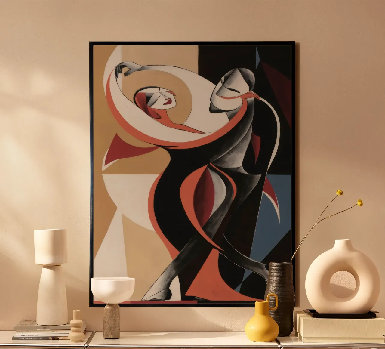 Eleganza scultorea della danza poster con telaio in plastica da Crimson Whisper