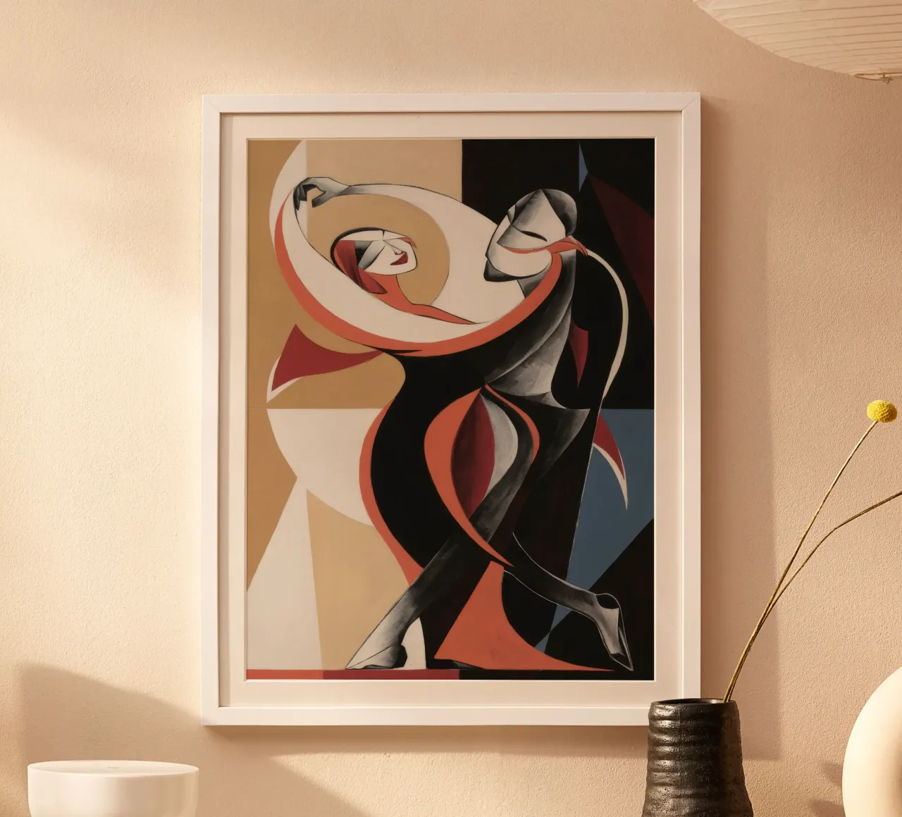 Eleganza scultorea della danza poster con telaio in plastica da Crimson Whisper