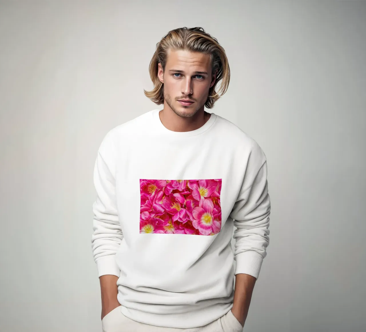 Pink Tulips felpa da Curious Collections by Marielle Leenders