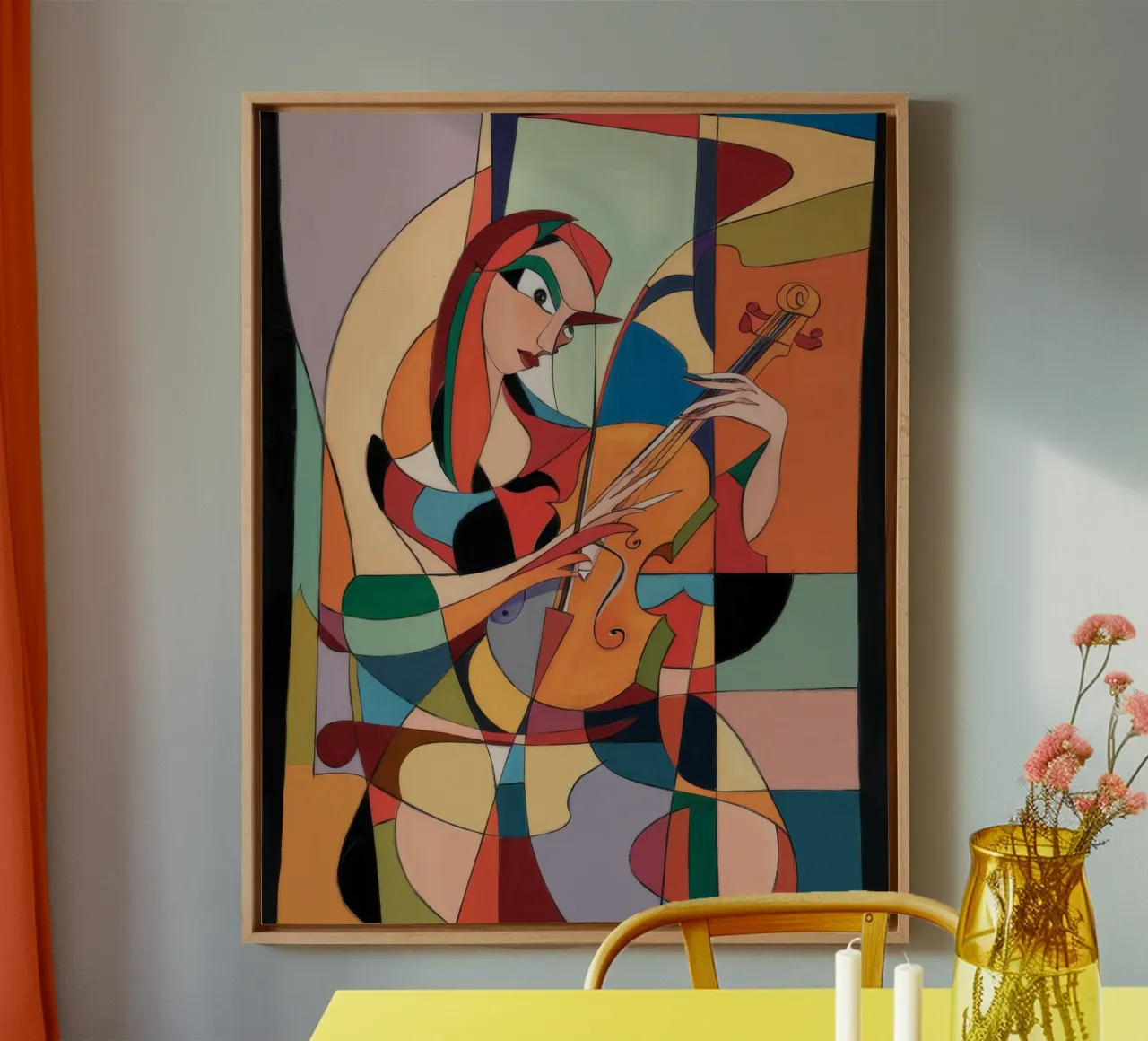 Melodic Color Fusion canvas with Floater frame by Crimson Whisper
