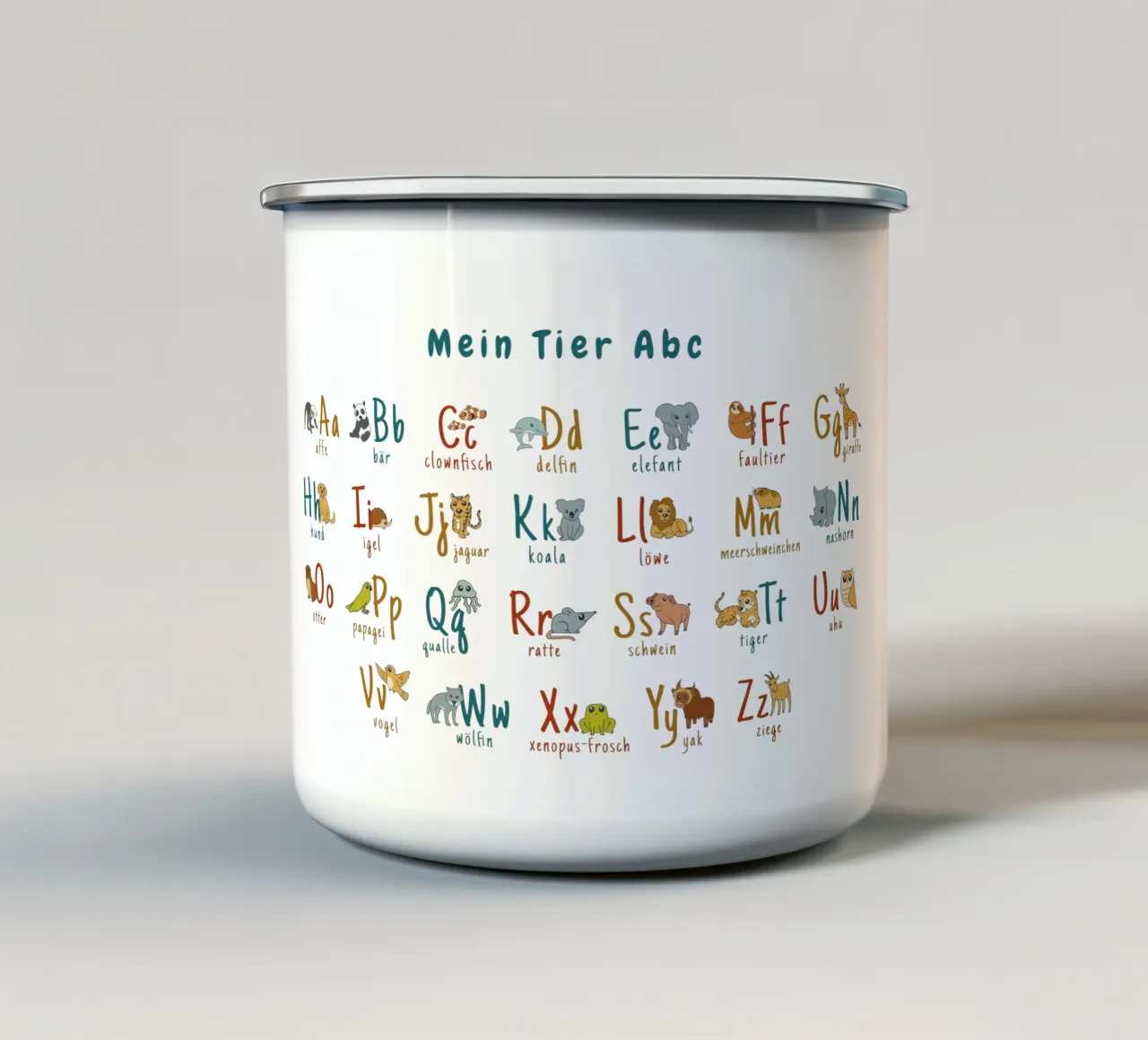 Alfabeto tedesco per bambini tazza in smalto da 🐹 BABY ART PRINTS